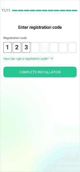 enter the pairing code